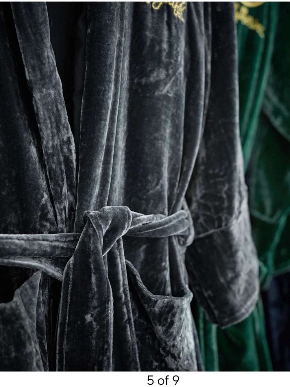 Pottery Barn Teen Hufflepuff Gray Velvet Robe